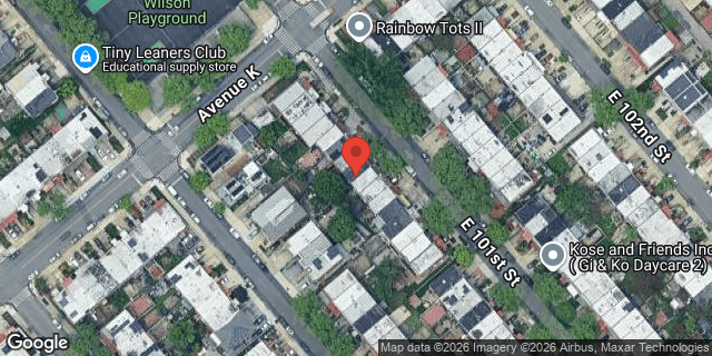 Aerial map of 1118 EAST 101 STREET, Brooklyn
