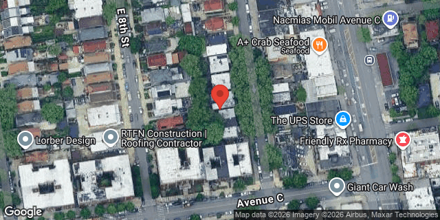 Aerial map of 276 EAST 9 STREET, Brooklyn