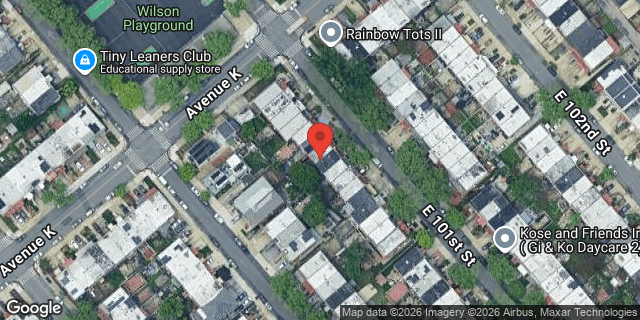 Aerial map of 1116 EAST 101 STREET, Brooklyn