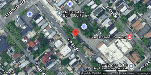 Aerial map of 1193 EAST 95 STREET, Brooklyn