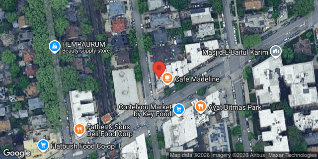 Aerial map of 1601 CORTELYOU ROAD, Brooklyn