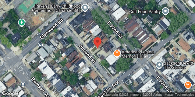 Aerial map of 23 DURLAND PLACE, Brooklyn