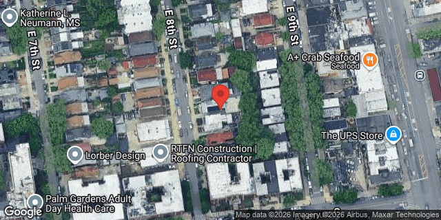 Aerial map of 335 EAST 8 STREET, Brooklyn