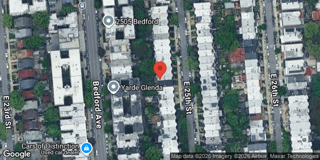 Aerial map of 338 EAST 25 STREET, Brooklyn