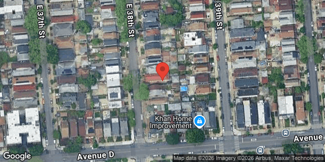 Aerial map of 555 EAST 38 STREET, Brooklyn
