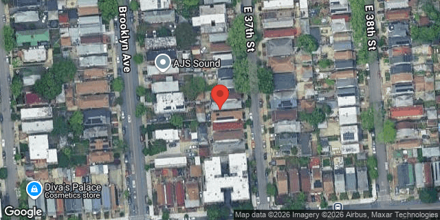 Aerial map of 614 EAST 37 STREET, Brooklyn