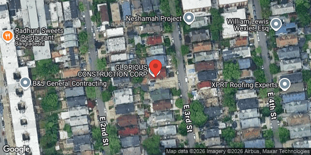 Aerial map of 392 EAST 3 STREET, Brooklyn
