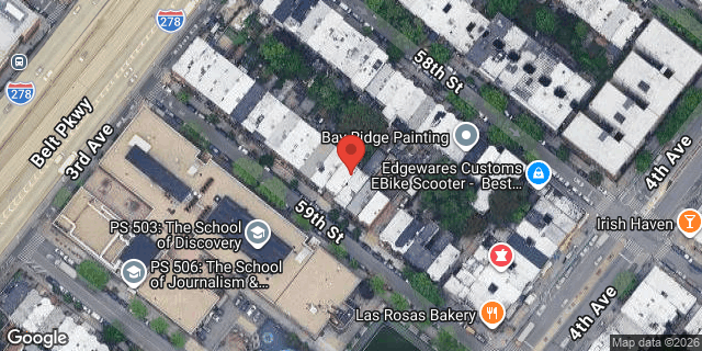 Aerial map of 345 59 STREET, Brooklyn