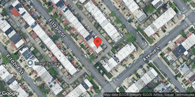 Aerial map of 1167 EAST 103 STREET, Brooklyn