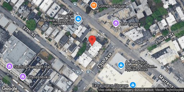 Aerial map of 3606 13 AVENUE, Brooklyn