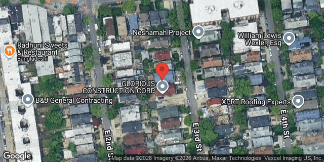 Aerial map of 388 EAST 3 STREET, Brooklyn
