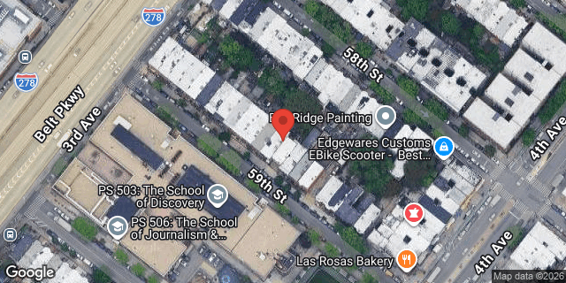 Aerial map of 341 59 STREET, Brooklyn