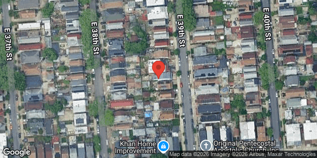 Aerial map of 612 EAST 39 STREET, Brooklyn