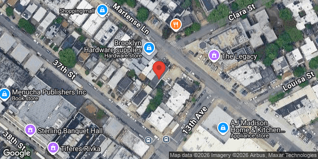 Aerial map of 1272 36 STREET, Brooklyn