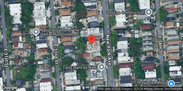 Aerial map of 1248 NEW YORK AVENUE, Brooklyn