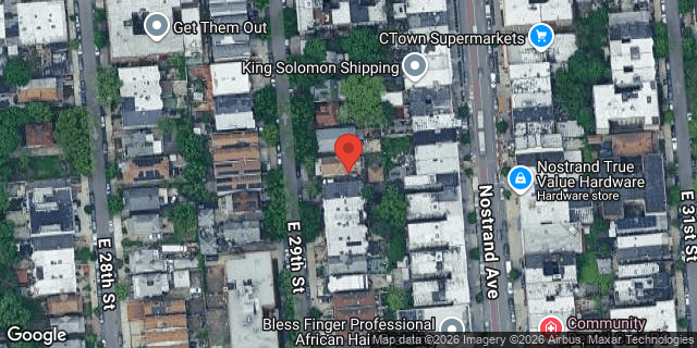 Aerial map of 329 EAST 29 STREET, Brooklyn