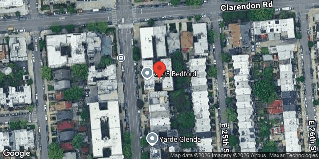 Aerial map of 2505 BEDFORD AVENUE, Brooklyn