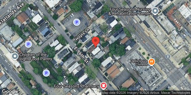 Aerial map of 1191 EAST 96 STREET, Brooklyn