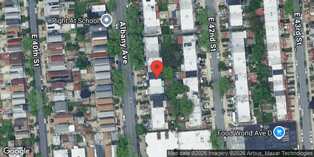 Aerial map of 1273 ALBANY AVENUE, Brooklyn