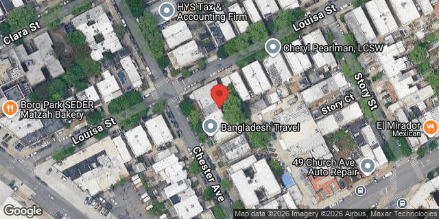 Aerial map of 125 CHESTER AVENUE, Brooklyn
