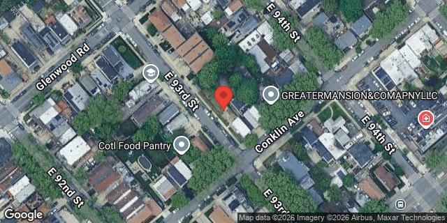 Aerial map of 1175 EAST 93 STREET, Brooklyn