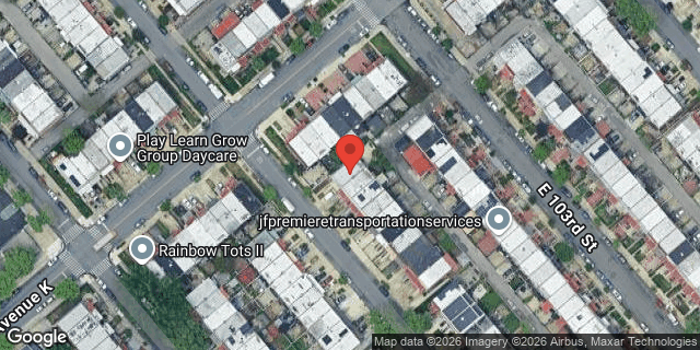 Aerial map of 1115 EAST 102 STREET, Brooklyn