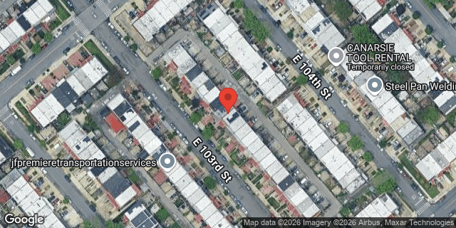 Aerial map of 1137 EAST 103 STREET, Brooklyn