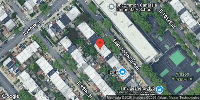 Aerial map of 1032 EAST 100 STREET, Brooklyn