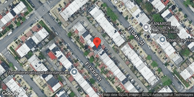 Aerial map of 1133 EAST 103 STREET, Brooklyn