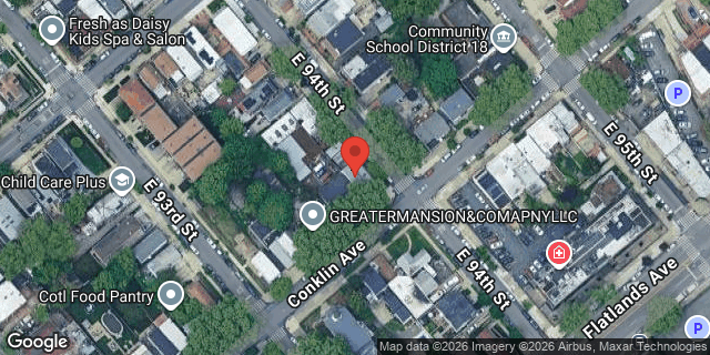 Aerial map of 95 CONKLIN AVENUE, Brooklyn
