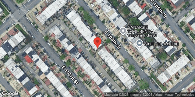 Aerial map of 1140 EAST 104 STREET, Brooklyn