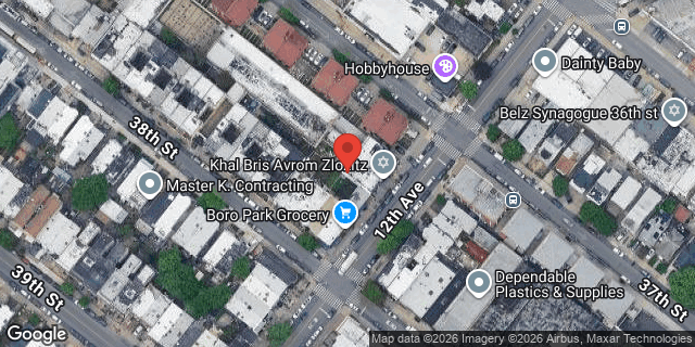 Aerial map of 3710 12 AVENUE, Brooklyn