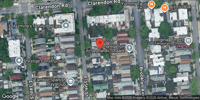 Aerial map of 489 EAST 35 STREET, Brooklyn