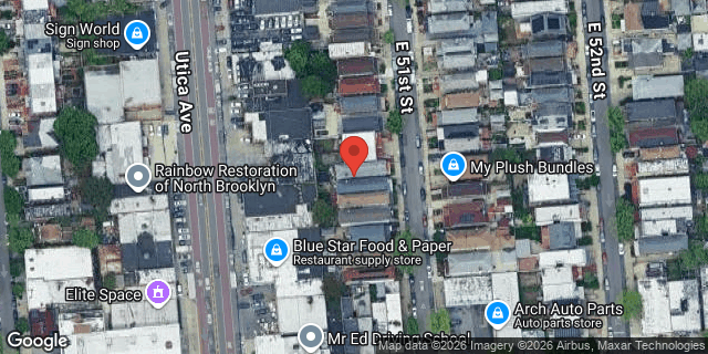Aerial map of 750 EAST 51 STREET, Brooklyn