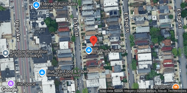 Aerial map of 745 EAST 51 STREET, Brooklyn