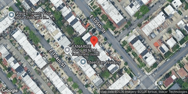Aerial map of 1154 EAST 105 STREET, Brooklyn