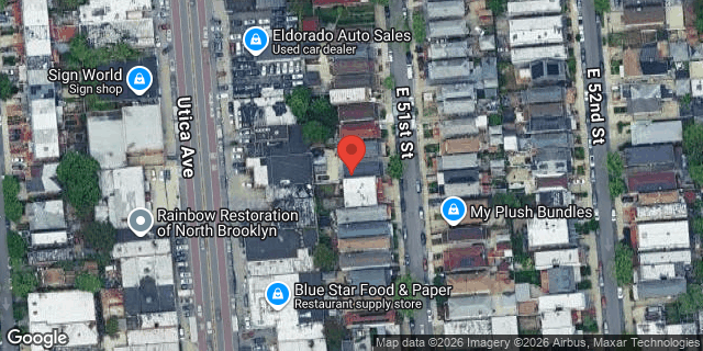 Aerial map of 742 EAST 51 STREET, Brooklyn