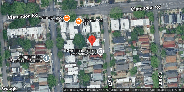 Aerial map of 566 EAST 37 STREET, Brooklyn