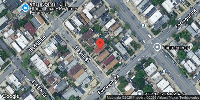 Aerial map of 581 EAST 89 STREET, Brooklyn