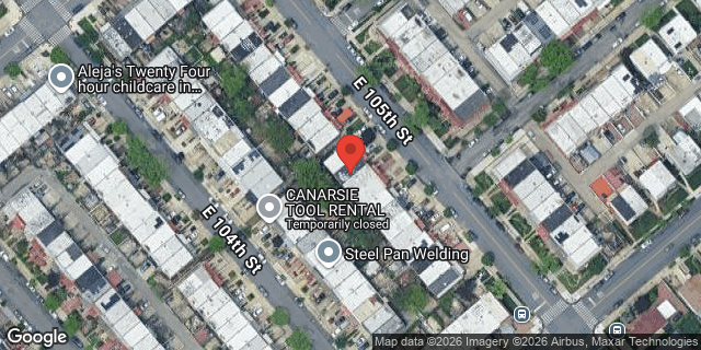 Aerial map of 1148 EAST 105 STREET, Brooklyn