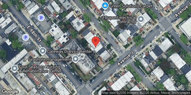 Aerial map of 974 EAST 99 STREET, Brooklyn