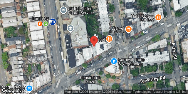 Aerial map of 119 CHURCH AVENUE, Brooklyn
