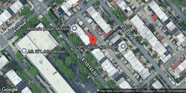 Aerial map of 1033 EAST 101 STREET, Brooklyn