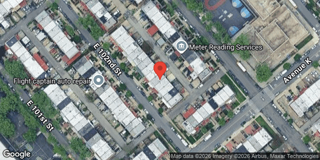 Aerial map of 1059 EAST 102 STREET, Brooklyn