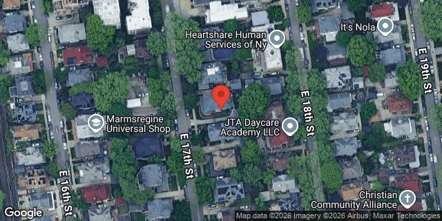 Aerial map of 291 EAST 17 STREET, Brooklyn