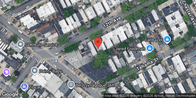 Aerial map of 3553 12 AVENUE, Brooklyn
