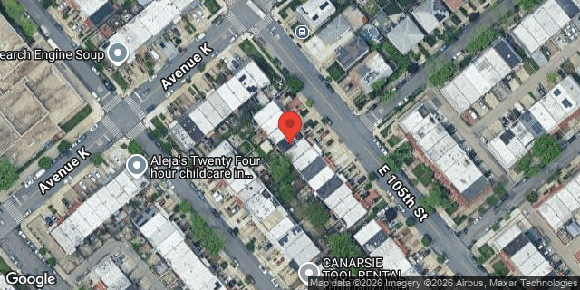 Aerial map of 1122 EAST 105 STREET, Brooklyn