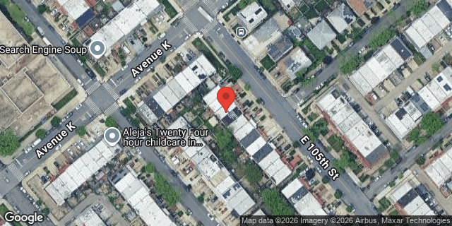 Aerial map of 1120 EAST 105 STREET, Brooklyn
