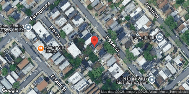 Aerial map of 1050 EAST 93 STREET, Brooklyn