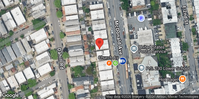 Aerial map of 420 MCDONALD AVENUE, Brooklyn